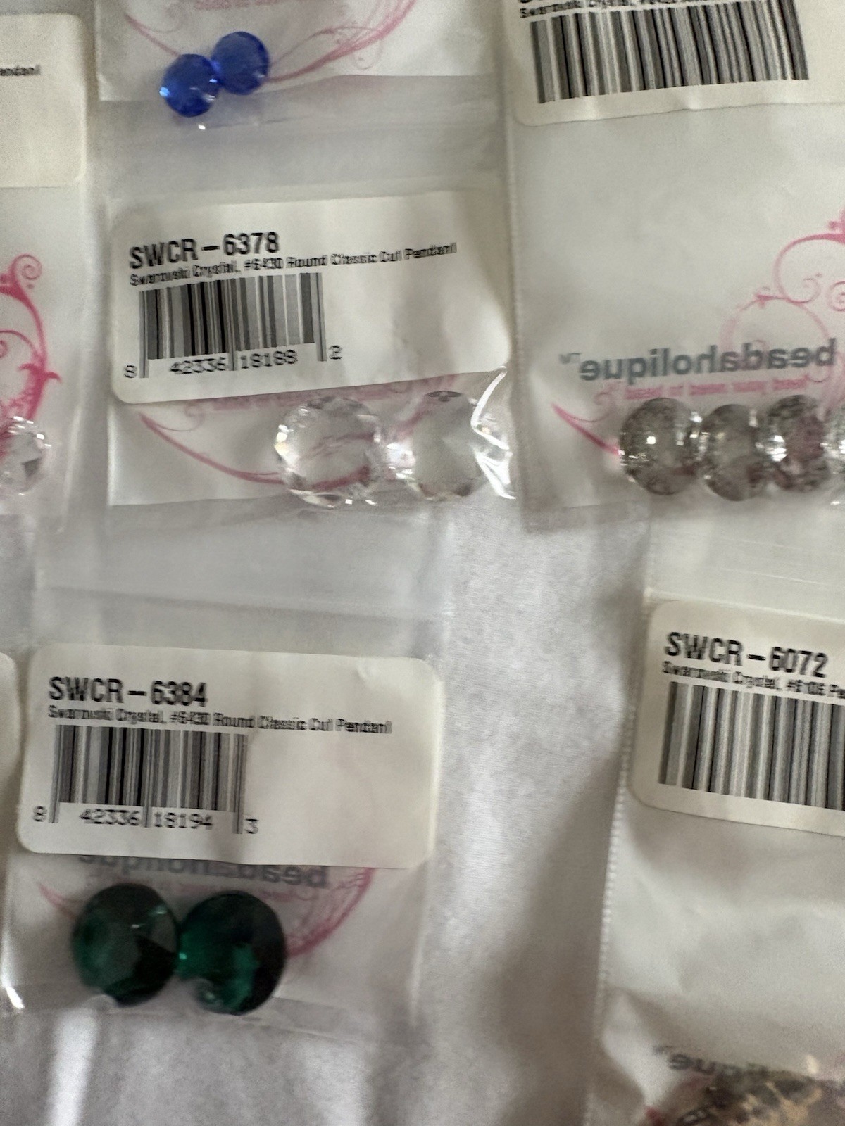 Vintage Swarovski Crystal Lot (Mixed Lot Of 33 Pendants, Round, Beads)
