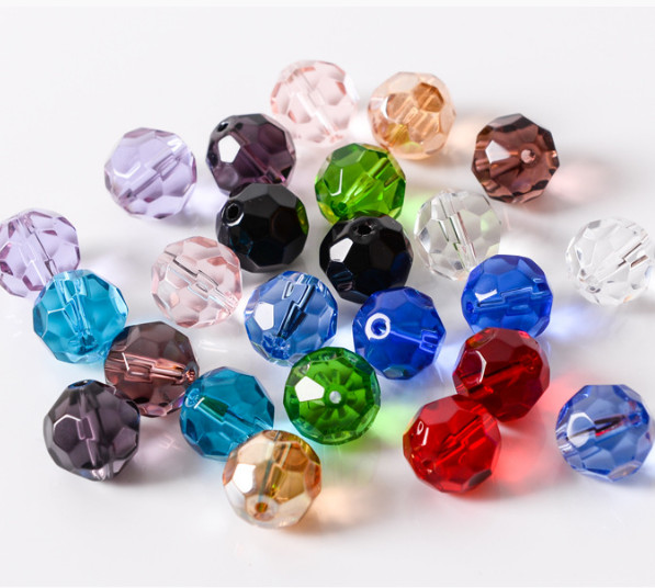 30/100pcs10mm Crystal Round Faceted Earth Loose spacer Beads