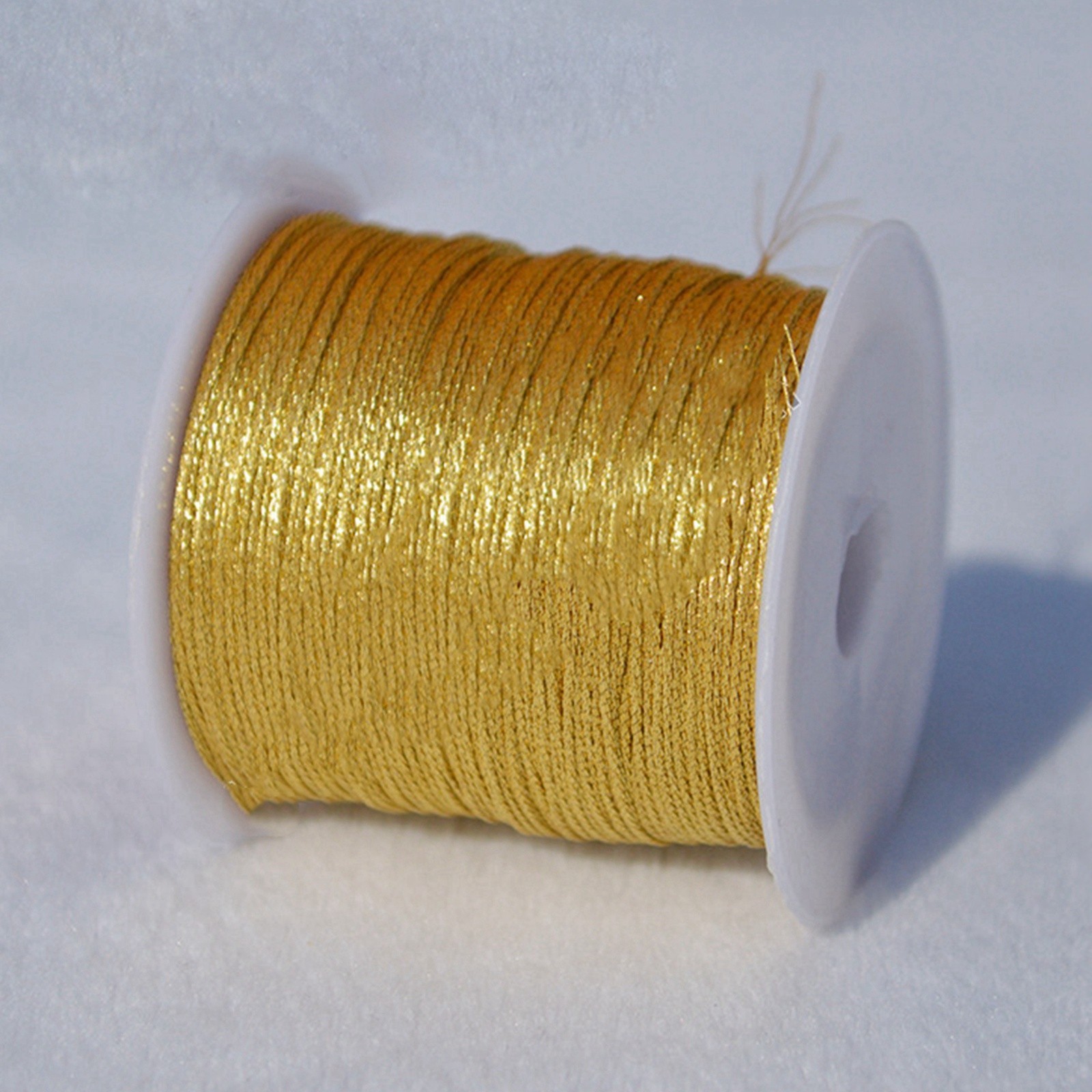 2 Spool Metallic Tinsel Cord Thread Beading Braided String Craft Jewelry