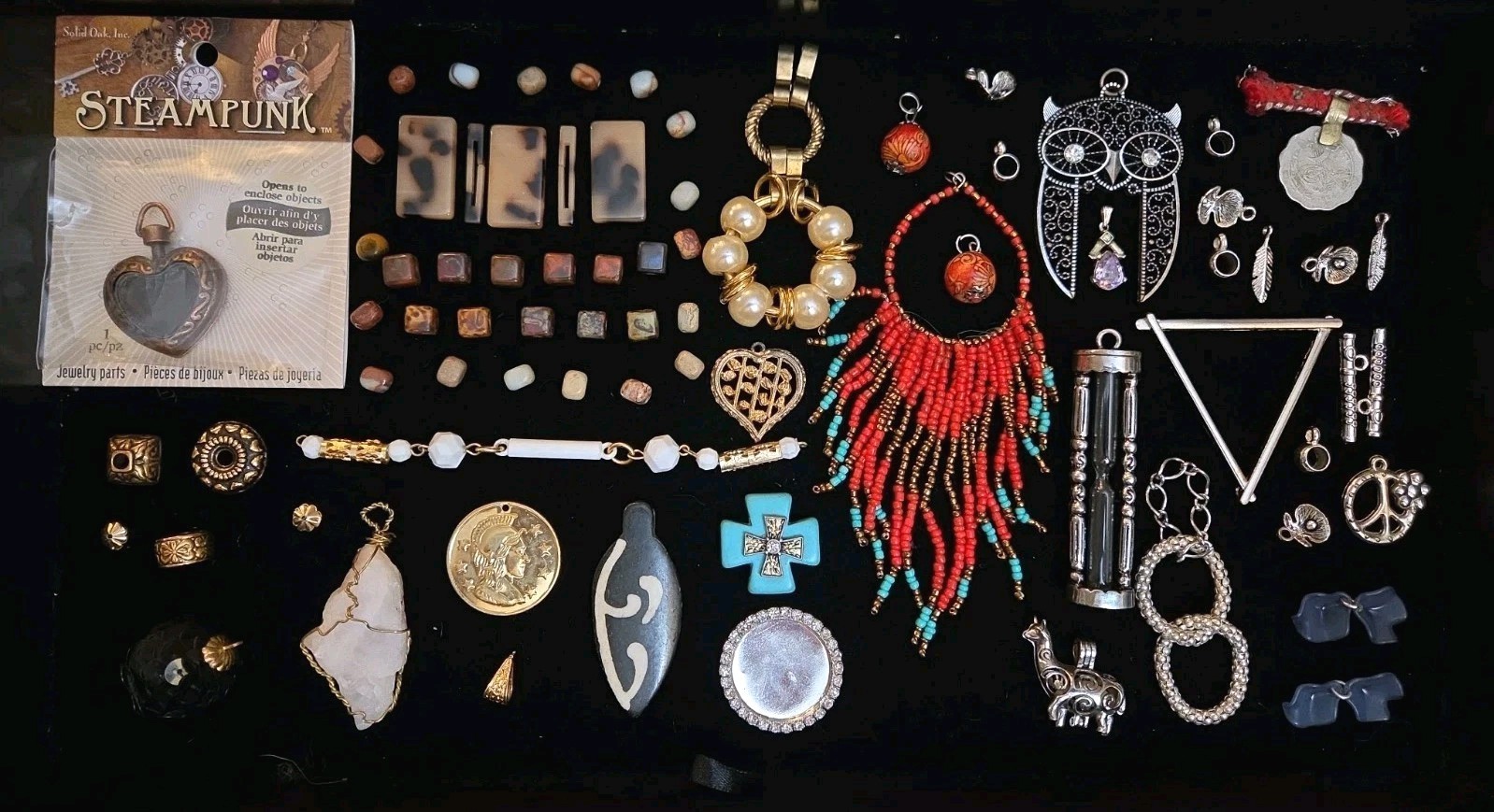 Vintage Lot Of Pendants Charms For Crafts Beads Jewelry Making