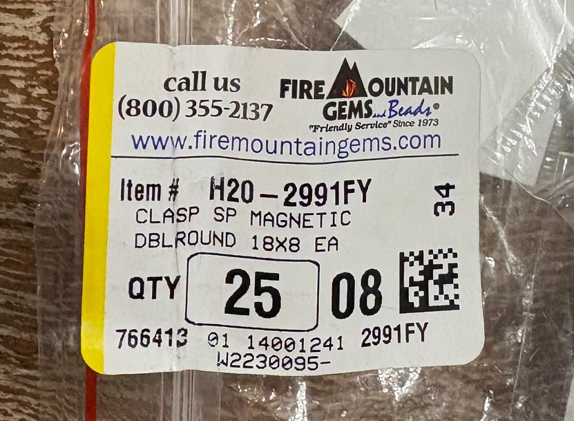 Destash LOT of 18 Fire Mountain Magnetic Jewelry Clasps NEW – Original Packaging