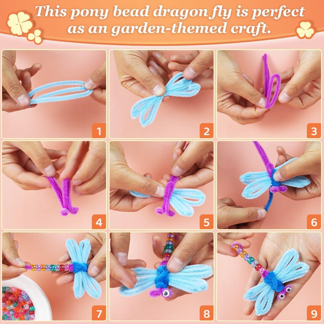 8000+Pcs Wholesale Large Pony Beads (6X9 Mm) Bucket, Easy Storage Kandi Bead Bul