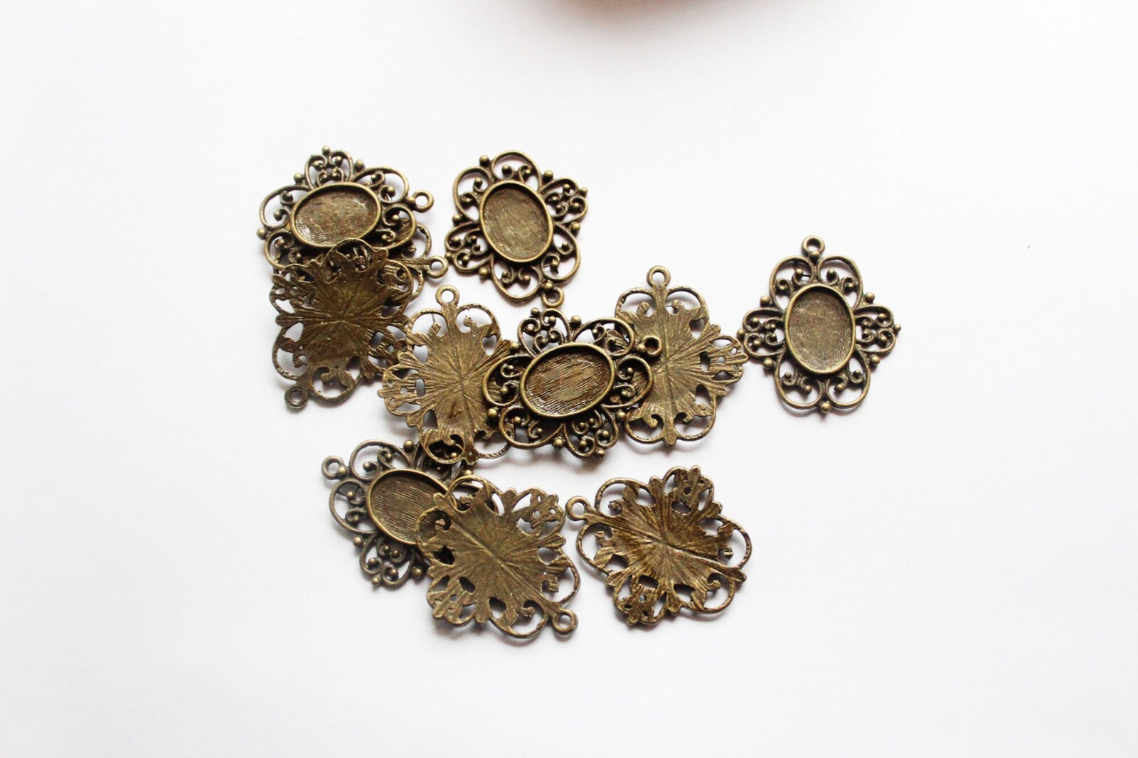 10 pcs oval blank for jewelry making cameo cabochon base supplies DIY (ov026)