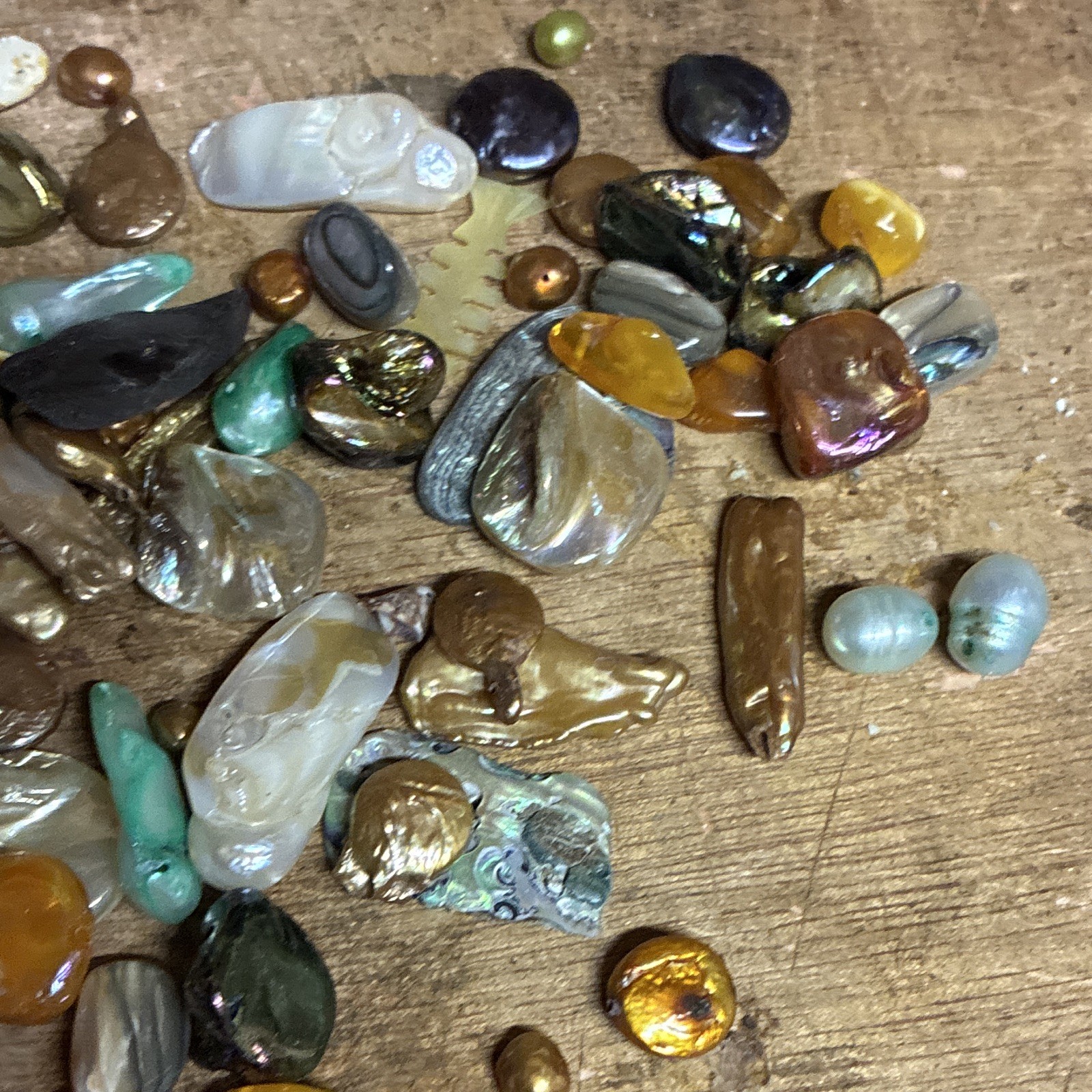 Loose Multicolor Pearl & Stone Beads Lot for Jewelry Making
