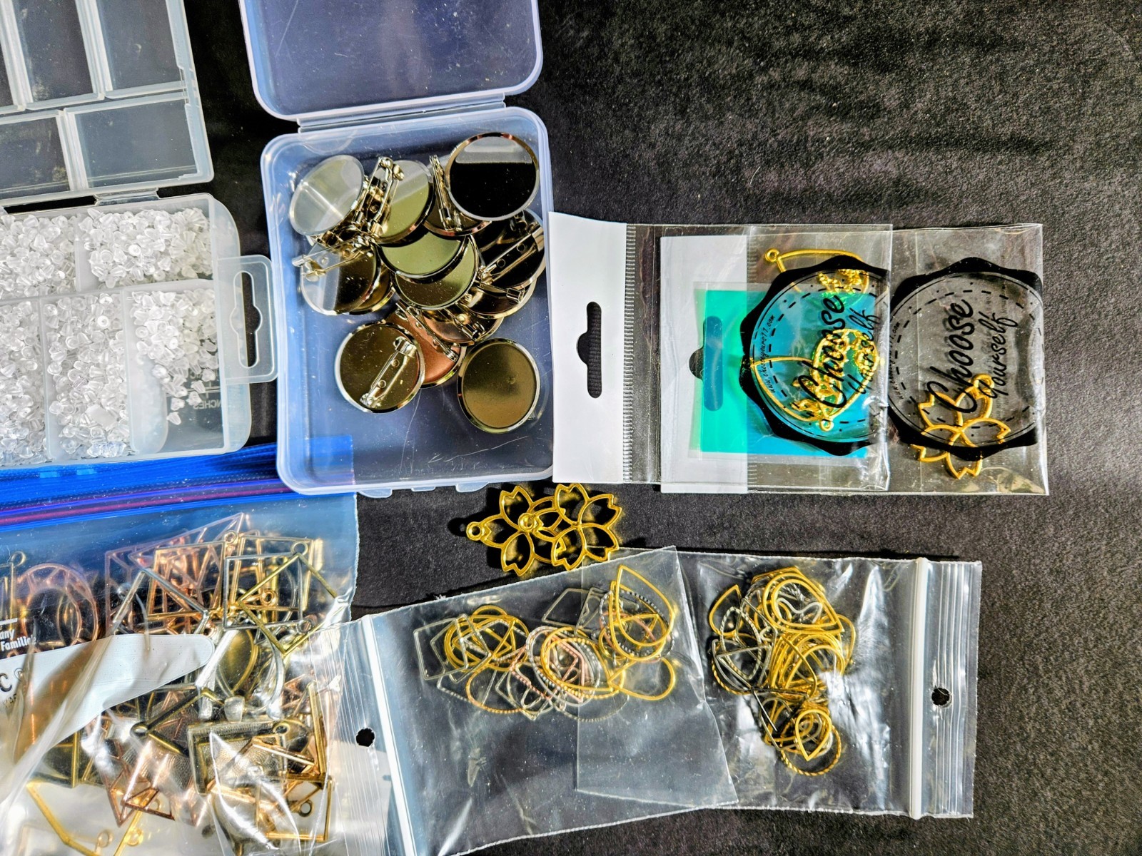 jewelry making supplies, chains, letter beads, spacer beads, wood beads, acrylic