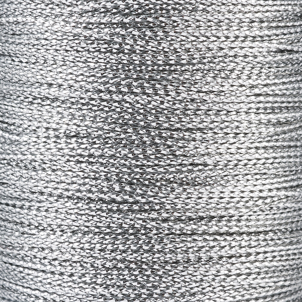 1 Roll Silver 1mm Jewelry Braided Thread Metallic Cords Jewelry Making 100m/roll