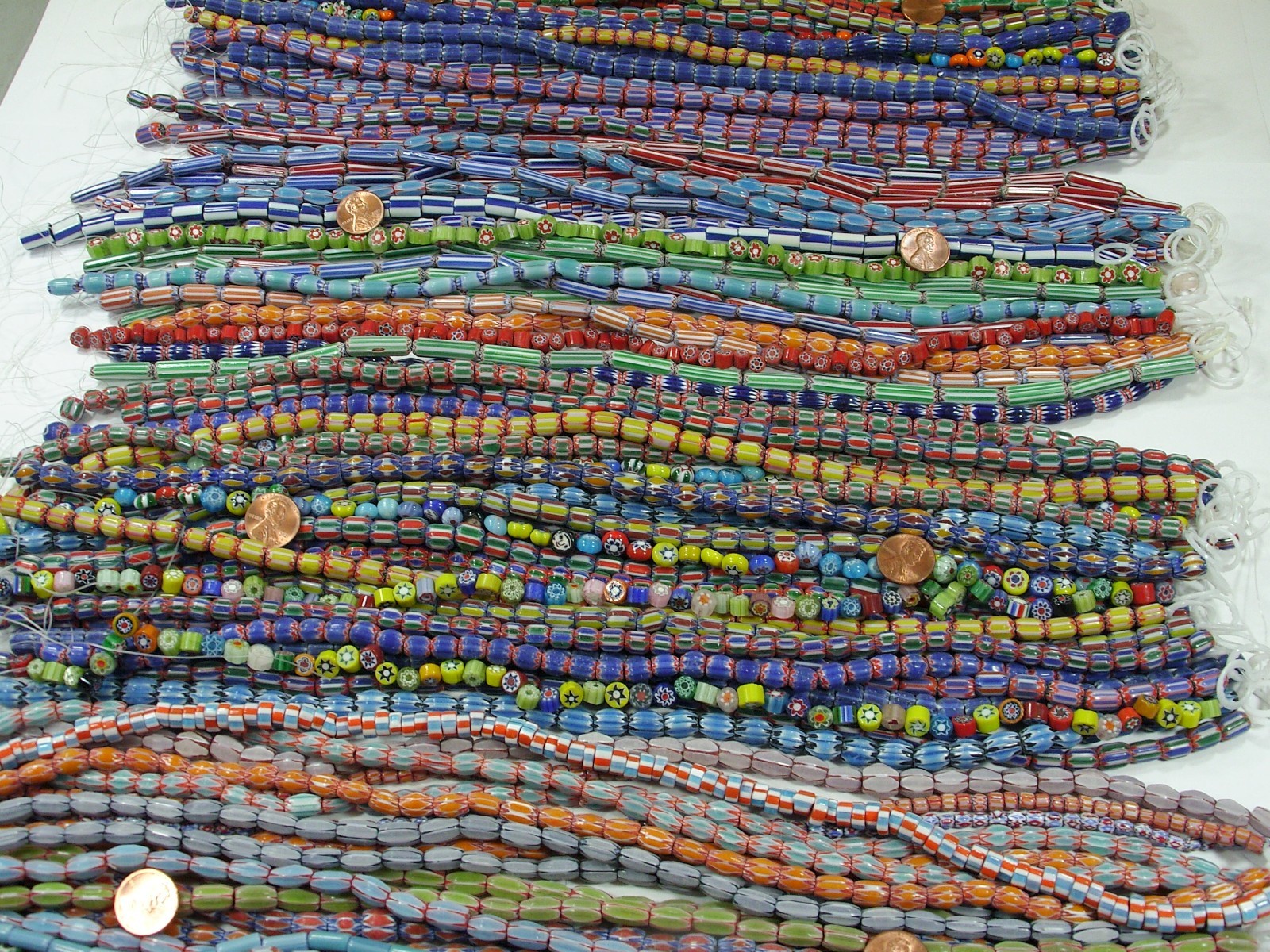 90 Strands 15″ Assorted India Handmade Chevron Beads Wholesale Bulk Lot (Q-3) ⭐