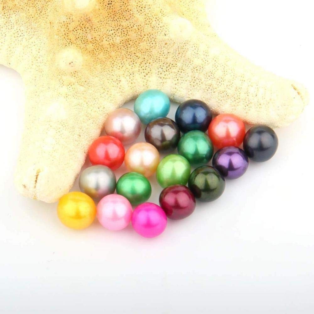 50 PC Freshwater Oyster with Pearls Inside Round Pearls Oysters Bulk 7-8mm Lo…