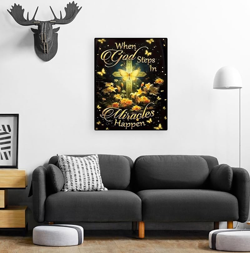 Christ Diamond Art Painting Kits for Adult Beginners – Butterfly Flowers 5D Full