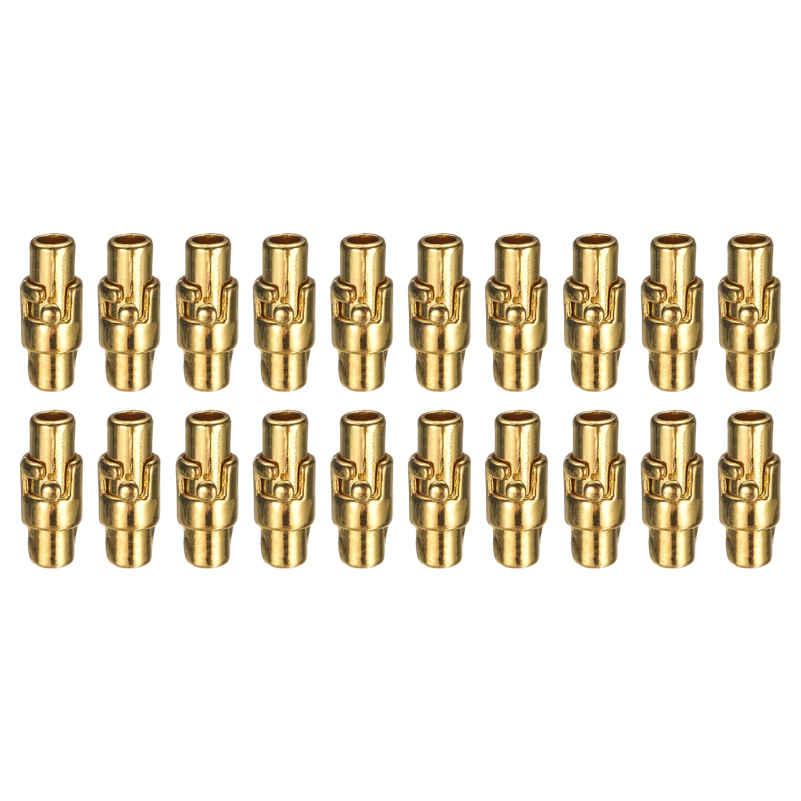 20pcs Leather Cord End Clasp 3mm Hole Magnetic Cord End Caps Gold