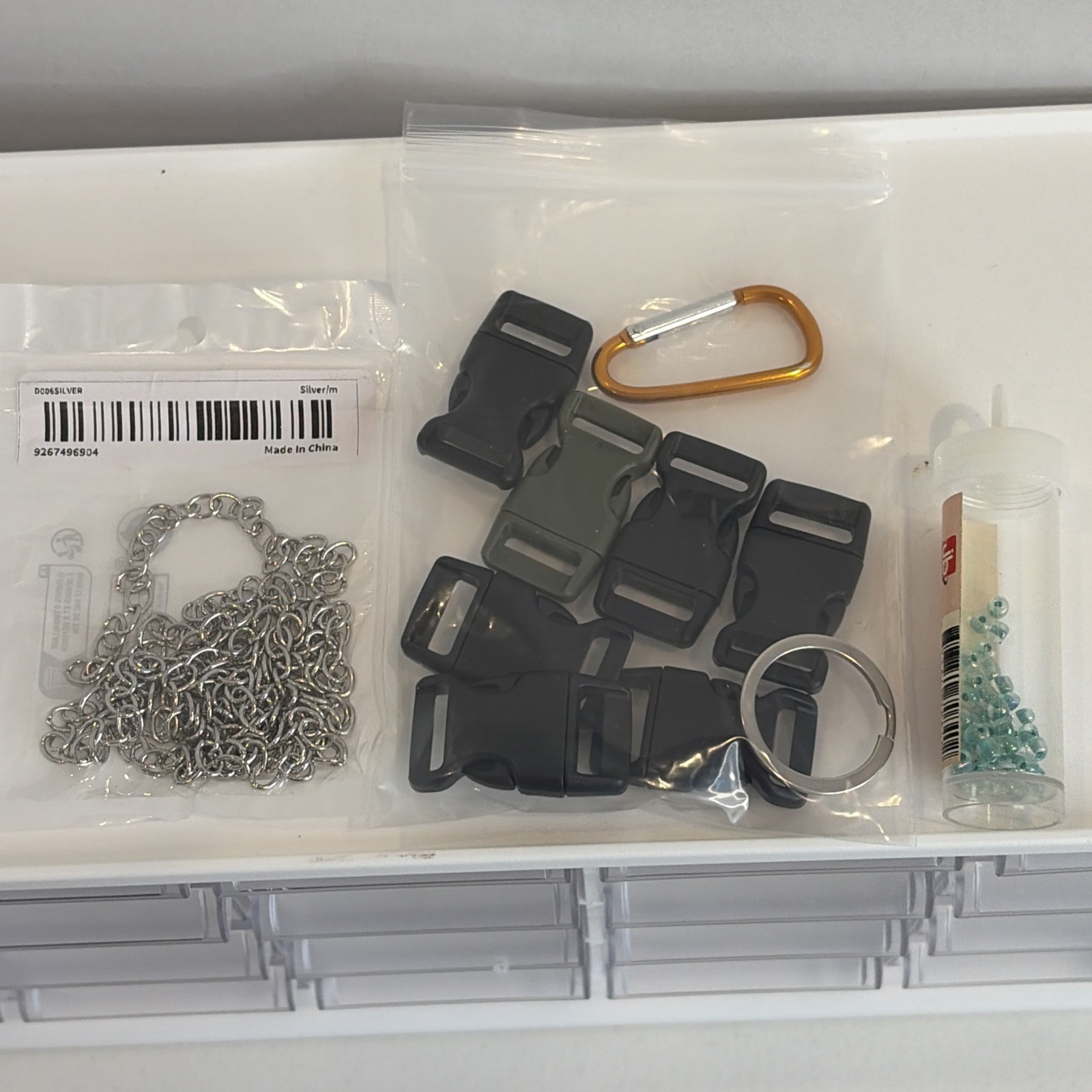 Men’s Jewelry Making Kit w/ Organizer – Stone Wood Beads Charms Paracord Elastic