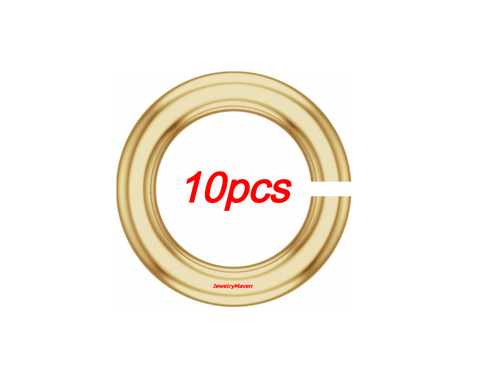 (10) BULK PACK 5mm OD 3.3mm ID SOLID 14k Yellow Gold 20ga gauge OPEN Jump Ring