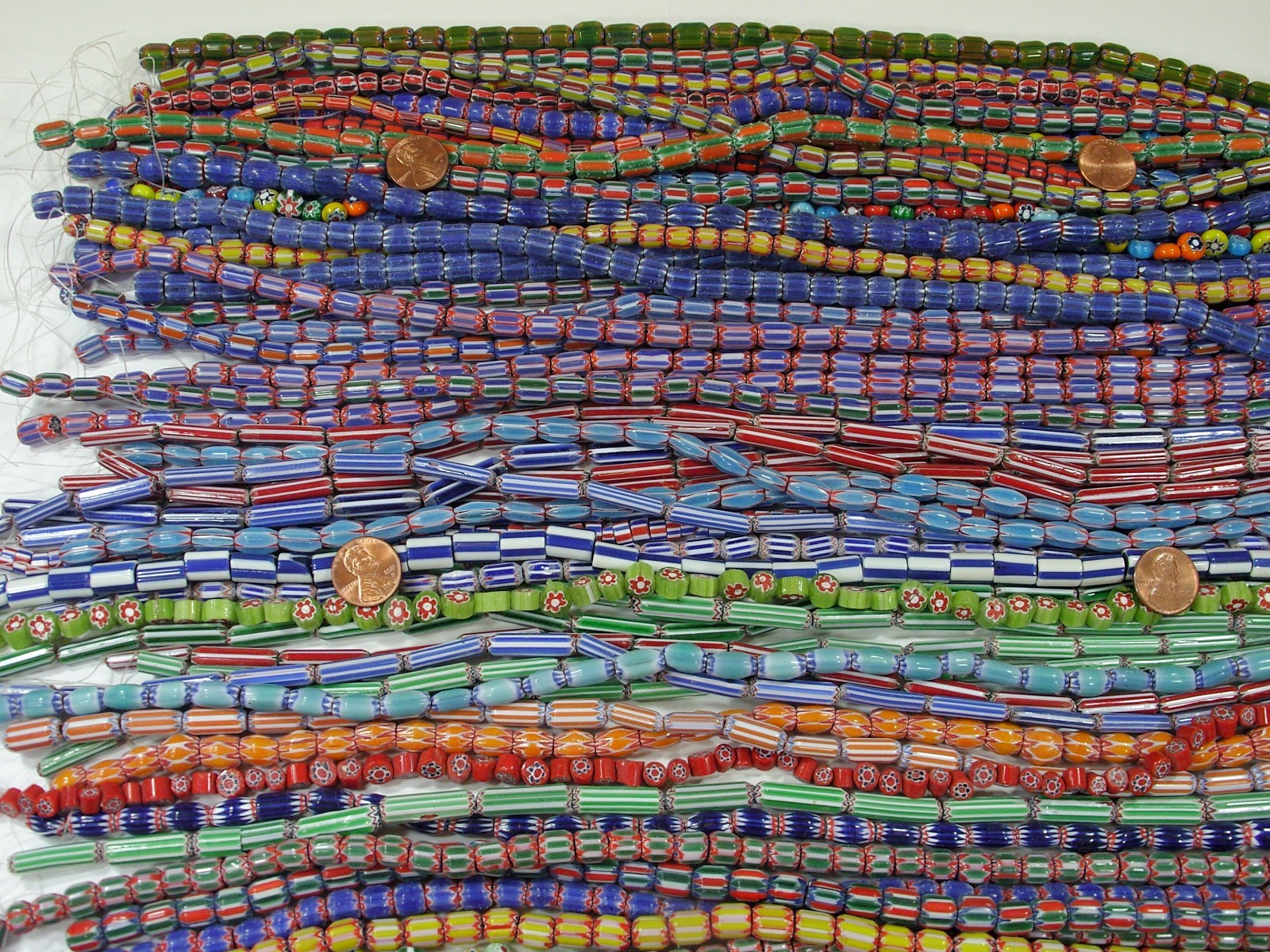 90 Strands 15″ Assorted India Handmade Chevron Beads Wholesale Bulk Lot (Q-3) ⭐