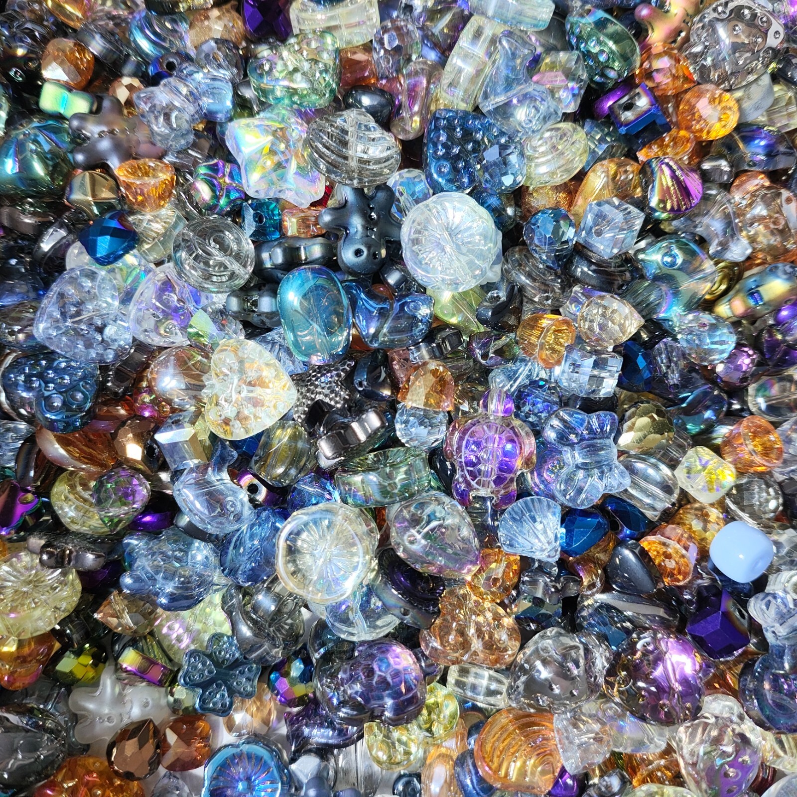 100g Glass beads lot jewelry making mix variety bead supplies Read Description