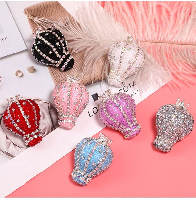 5pcs Shinny Beadable Pen Loose Beads Rhinestone DIY Chain Acrylic Beads Decor