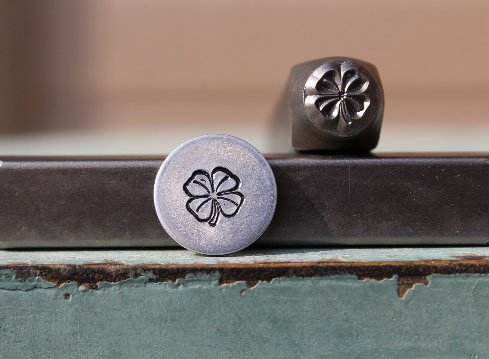 SUPPLY GUY 6mm Four Leaf Clover Metal Punch Design Stamp SGCH-557