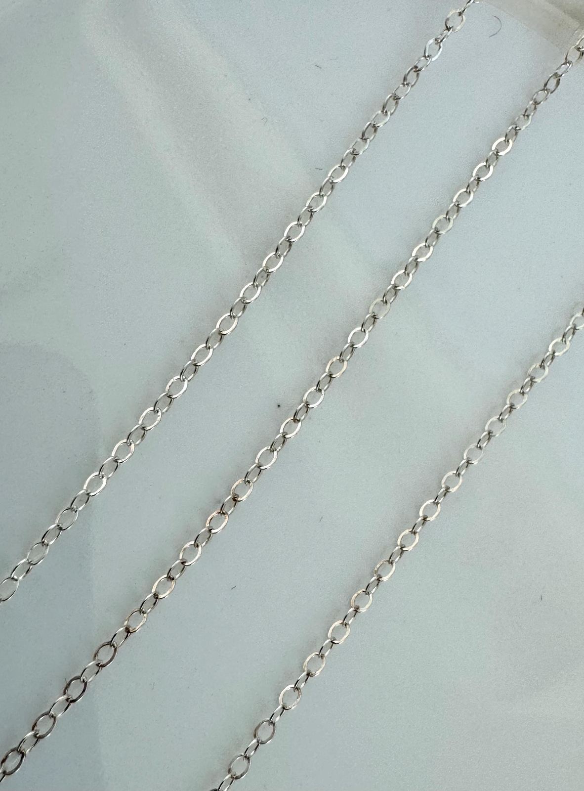 1.5mm x 2mm Flat Dainty Cable Chain Sterling Silver .925 by foot (P2345)