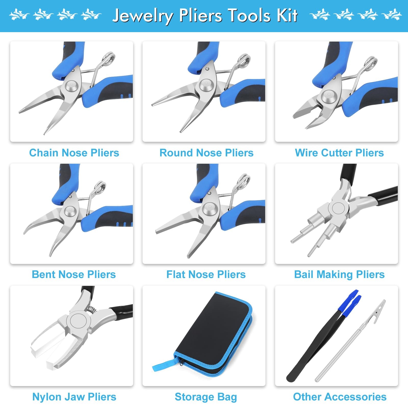 Jewelry Pliers Set Jeweler Making Tools Kit,Mini Craft Pliers Tool for Adults…