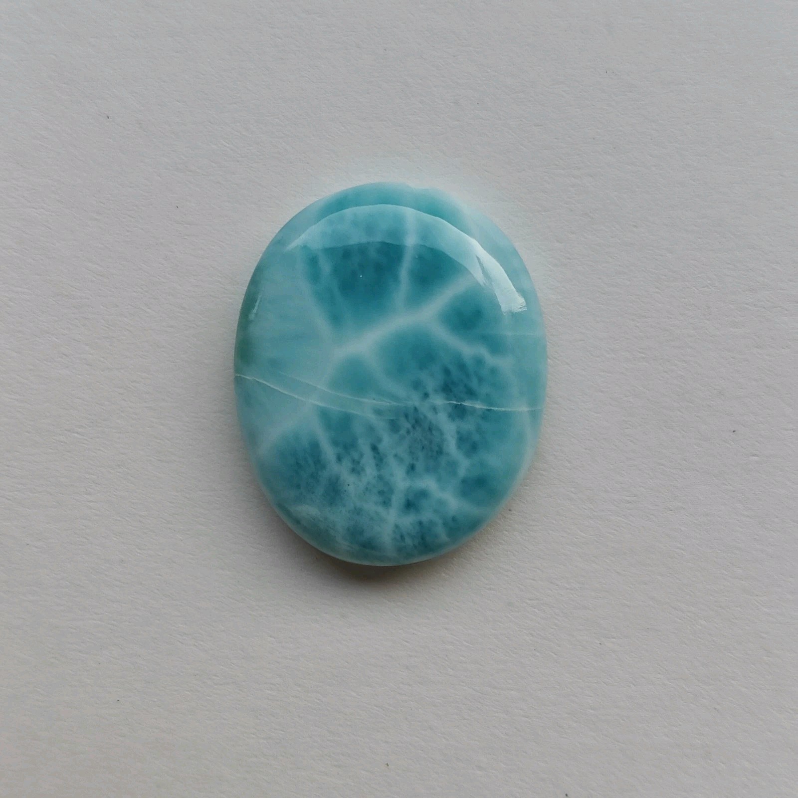 Oval Shape AAA Quality Larimar Cabochon, Size 24x20x5mm Weight 25 Carats