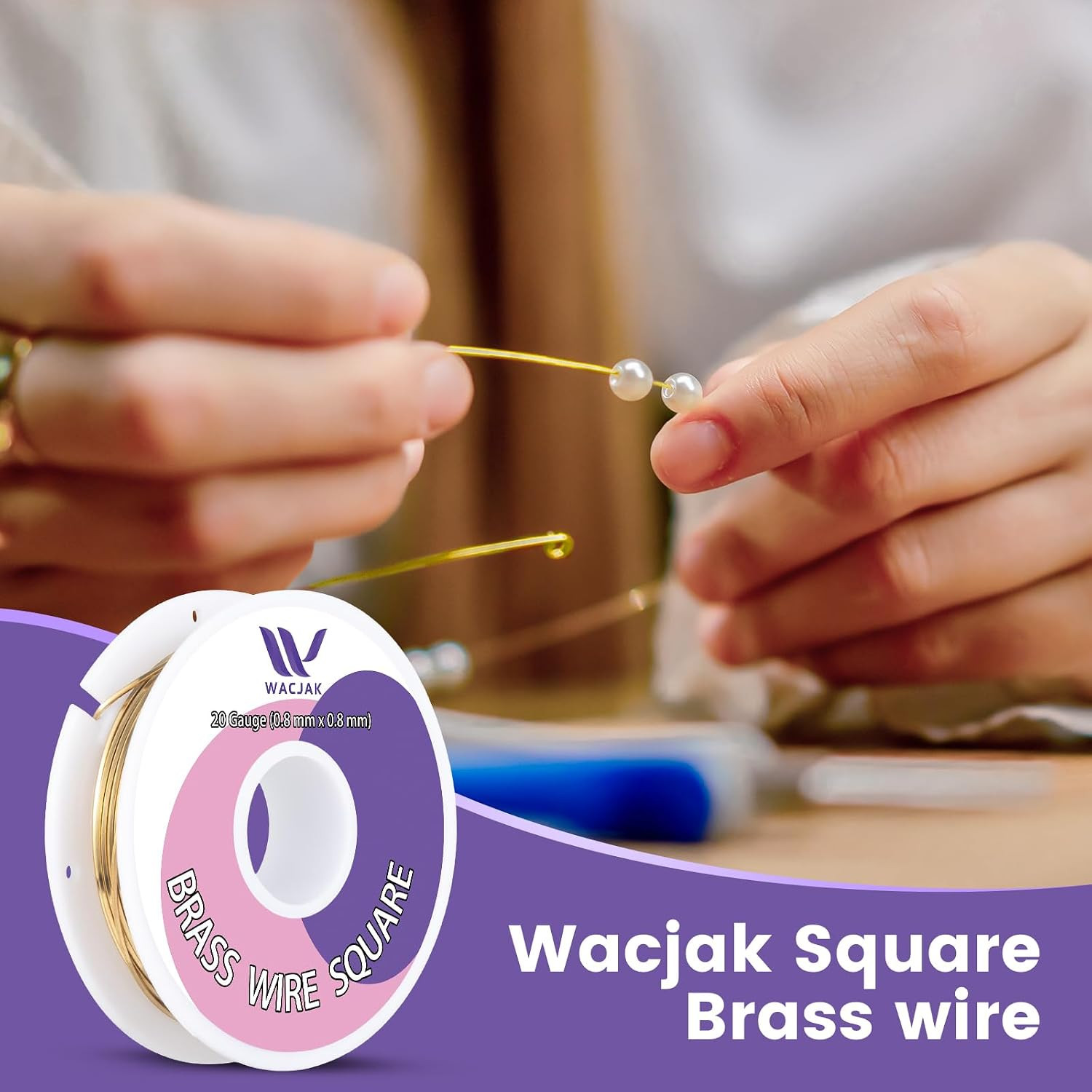 Square Brass Wire 20Ga, 30Ft – Versatile Raw Brass for Metalworking & Jewelry