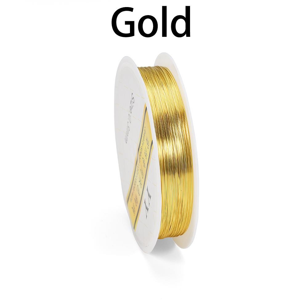 Gold Color Copper Wire Roll 0.2–1.0mm Beading Cord for Diy Jewelry Making & Craf