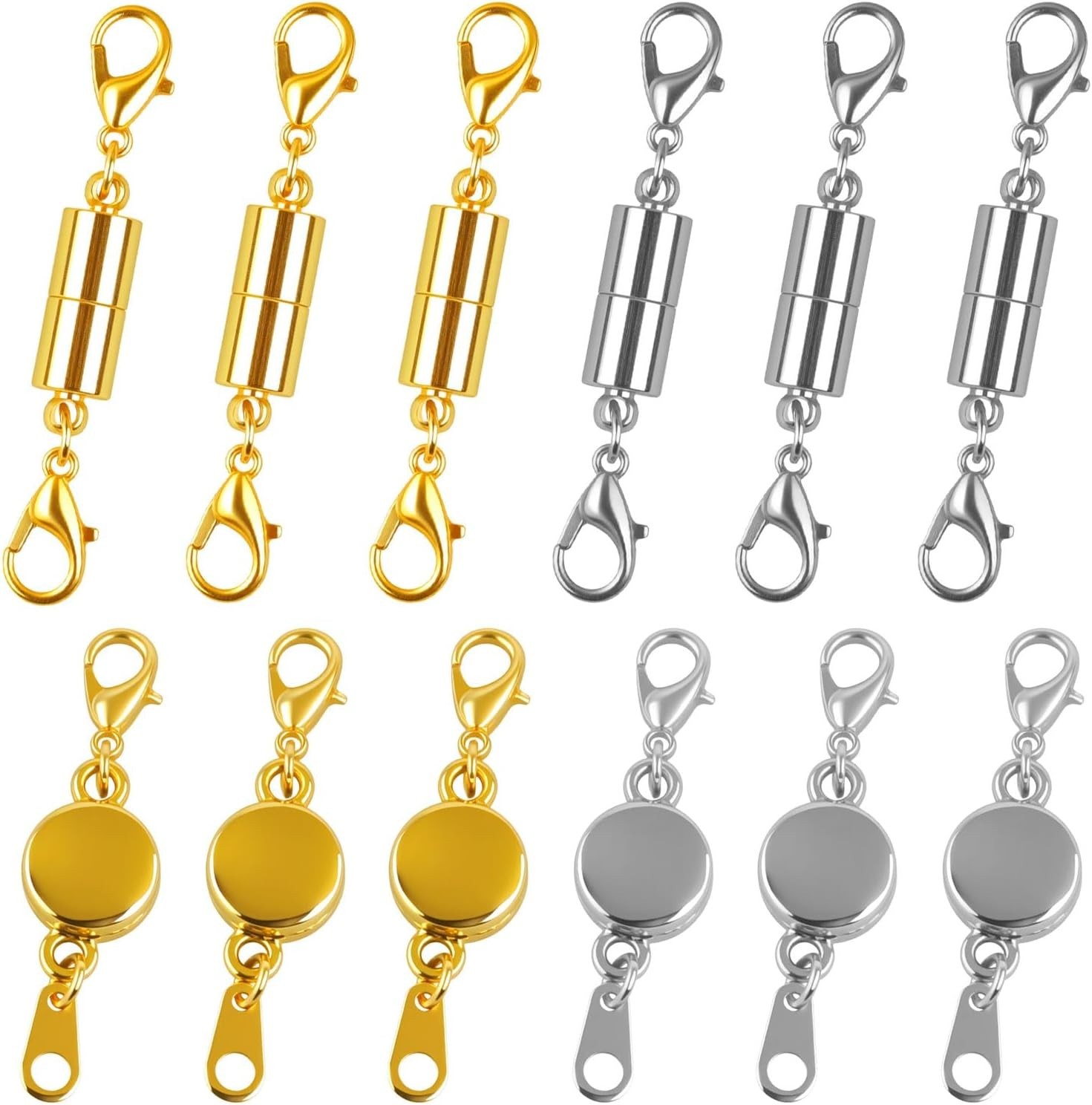 Phinus 12 Pcs Magnetic Necklace Clasps and Closures, Magnetic Clasps for Neck…