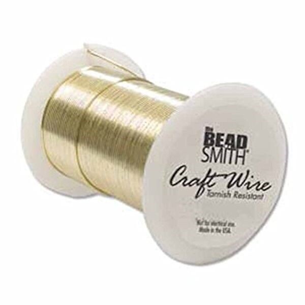 30 yard Spool BeadSmith Tarnish Resistant GOLD 1/2 Hard 24 Gauge Wrapping Wire