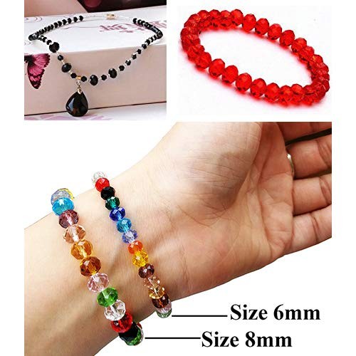 6mm Briolette Glass Beads Faceted Rondelle Crystal Beads, DIY Craft Beads for…