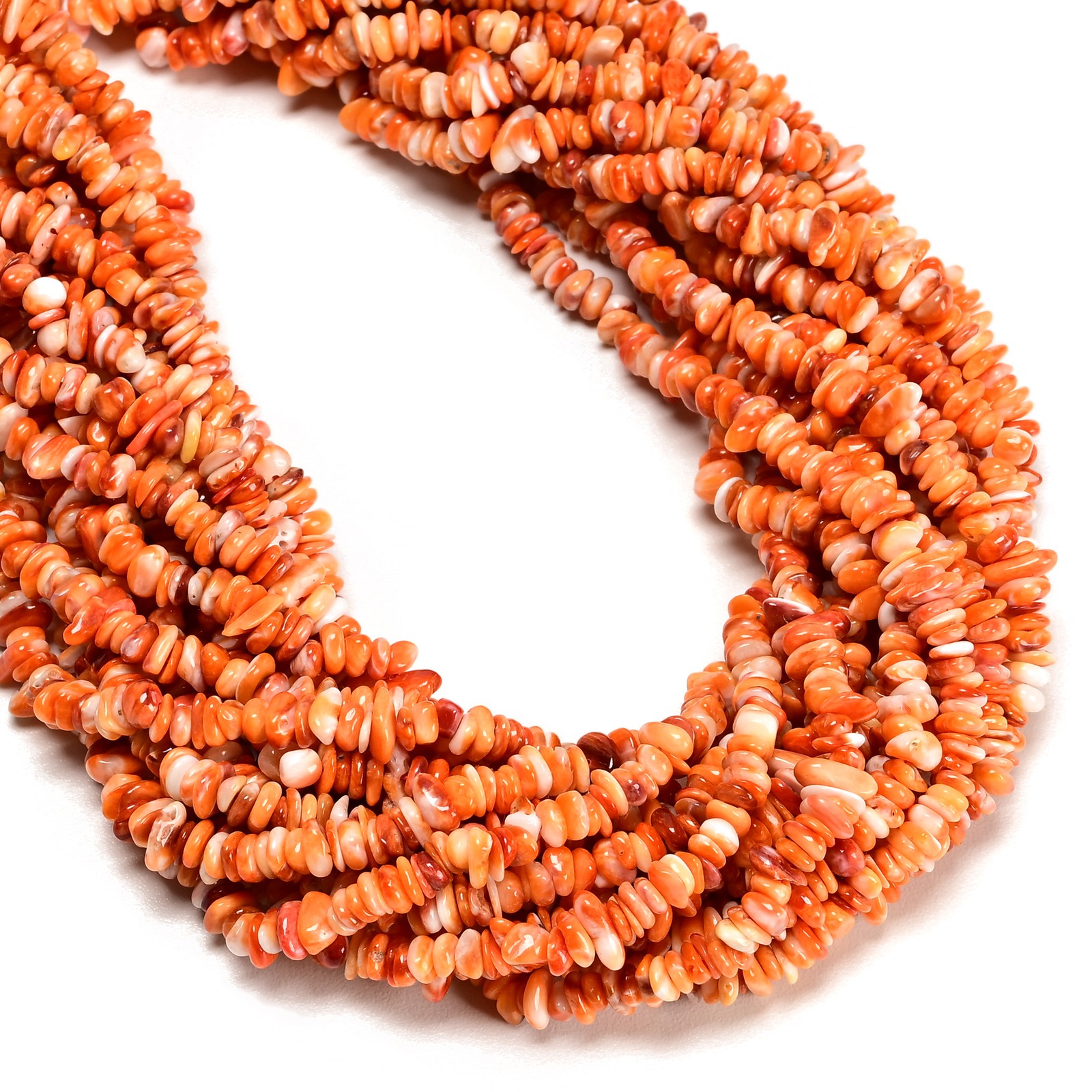 Natural Spiny Oyster Chips Shape Beads Size 4-5mm 16″ Strand