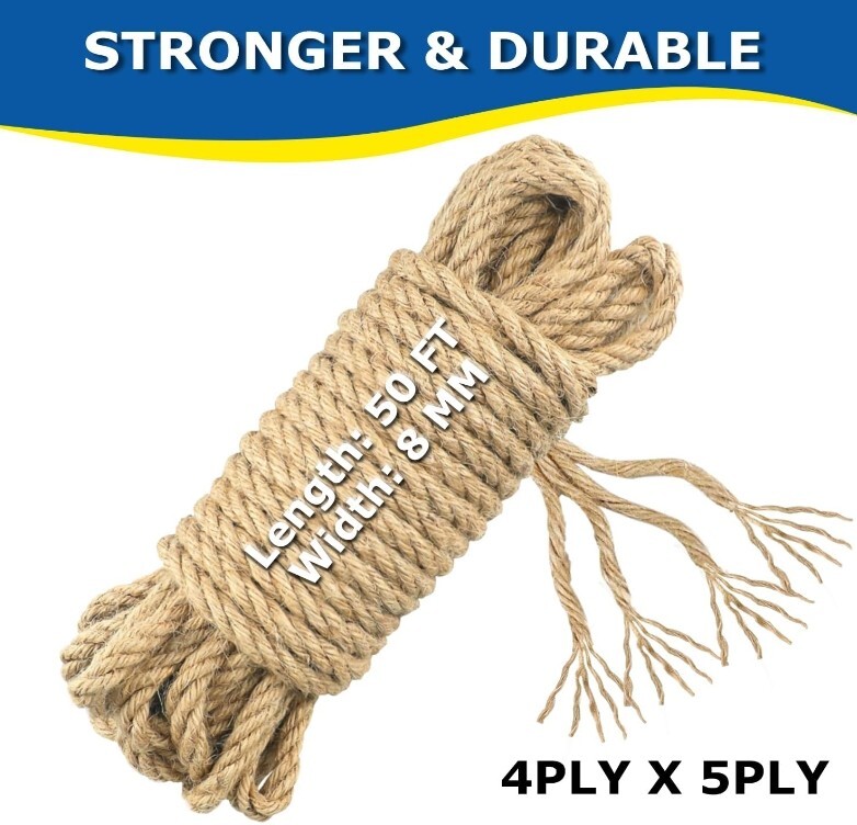 Jute rope Twine string Jute Twine String hemp Natural for Crafts 6mm 8mm 25mm 10