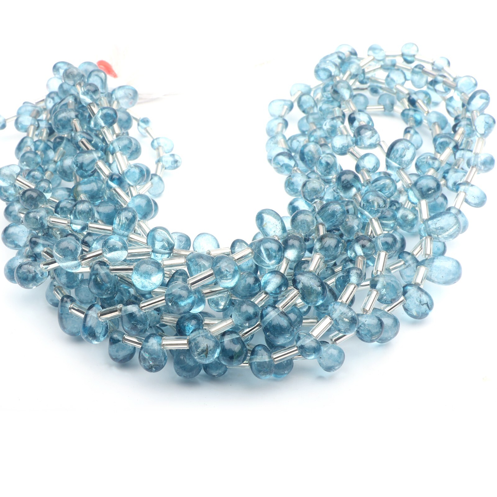 London Blue Topaz Beads 16 Inch Strand 6-8 MM Beads Smooth Drop Gemstone Beads