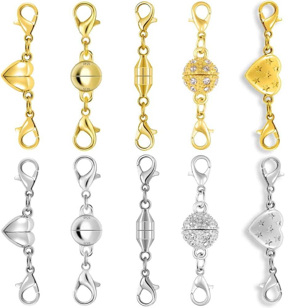 Magnetic Jewelry Clasps, Magnetic Necklace Clasps and Closures Easy-to-Use for J