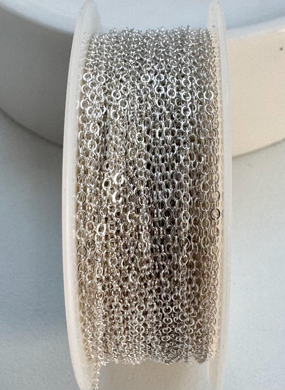 1.5mm x 1.2mm Flat Cable Chain Sterling Silver .925 Sold by foot (P2305)