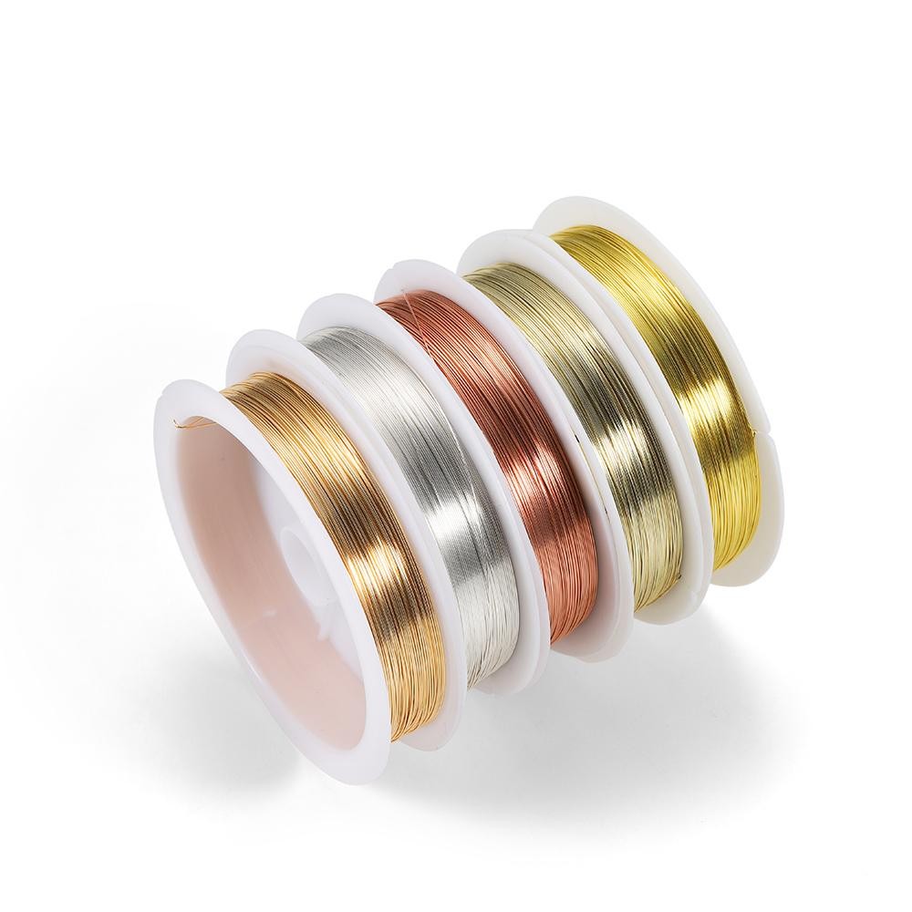 Gold Color Copper Wire Roll 0.2–1.0mm Beading Cord for Diy Jewelry Making & Craf