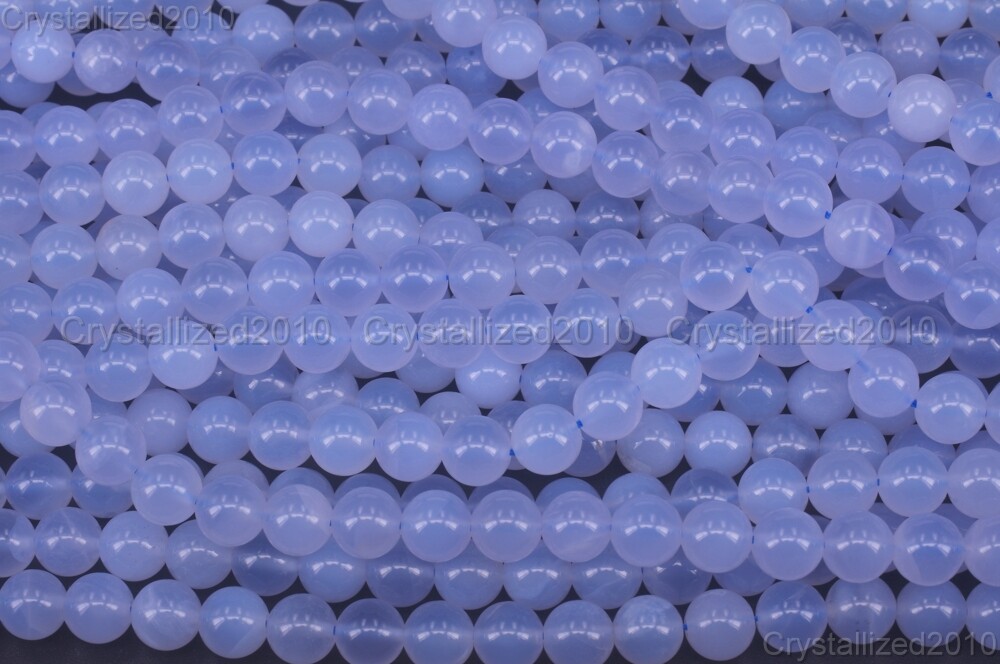 Grade AAA Natural Gemstone Blue Chalcedony Round Beads 6mm 8mm 10mm 12mm 16″