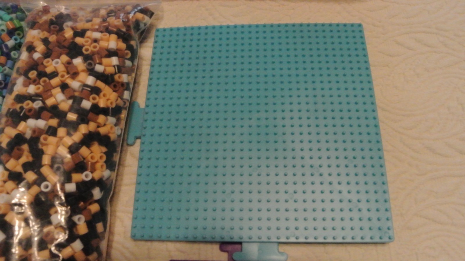 2 Pound Perler Beads Fuse Iron Melt Assorted Colors Lot, Peg Boards & Design