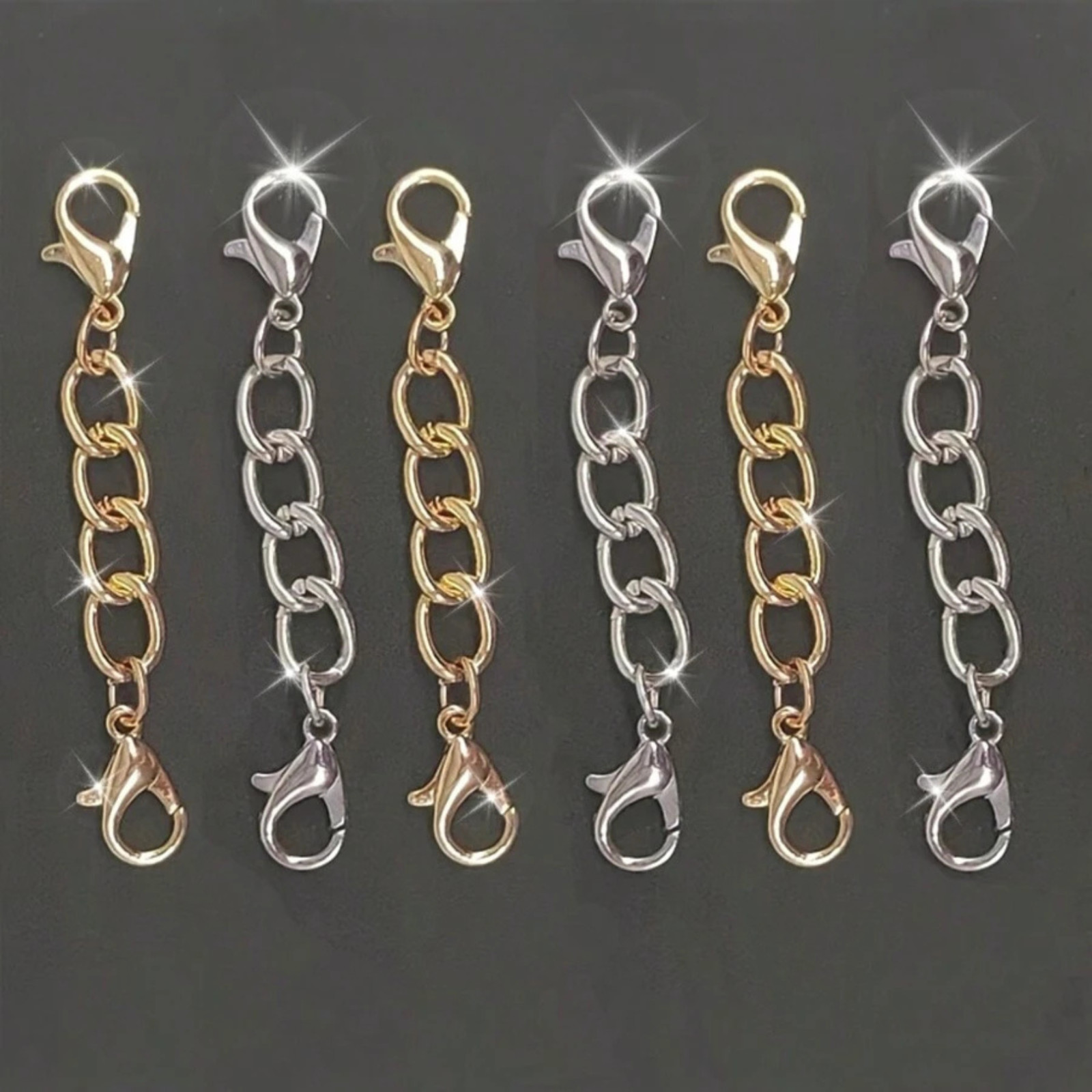 Double Lobster Clasp Extender Necklace Bracelet Connector Gold & Silver Jewelry