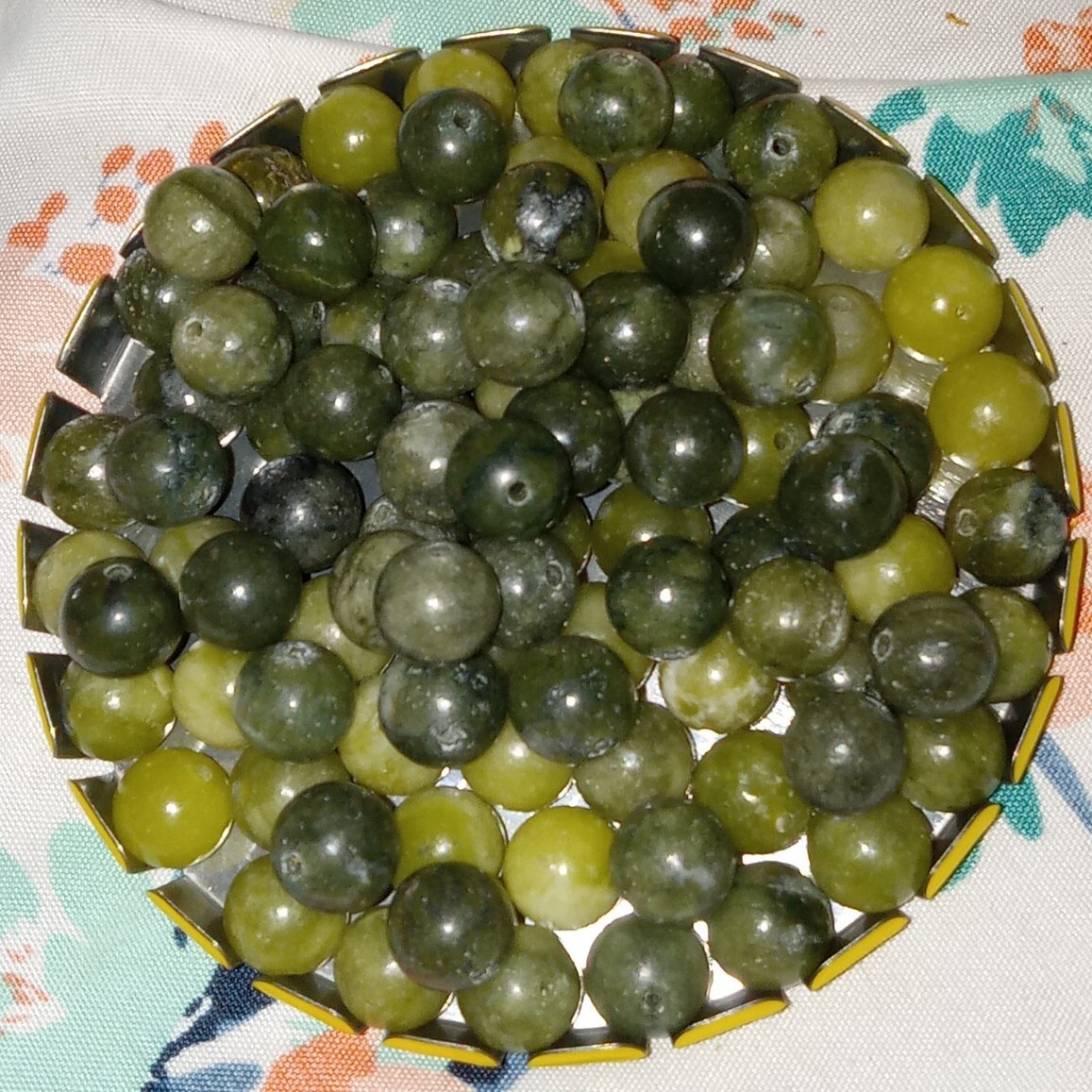 Set 30 LOT 8mm Green Connemara Marble Loose Round Beads Bracelets Earrings Rings