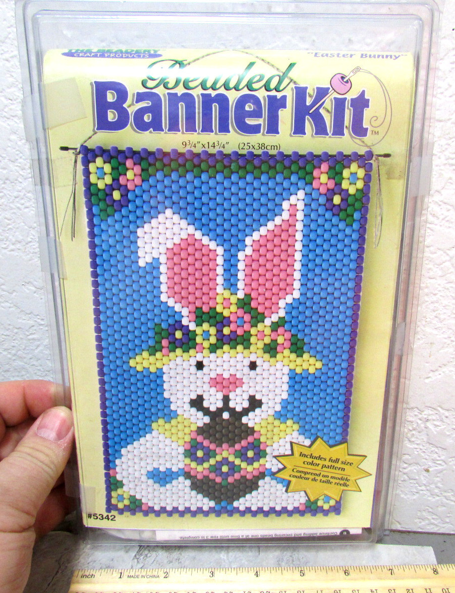 Beaded Banner kit, Cute Easter Bunny, The Beadery #5342, in original package