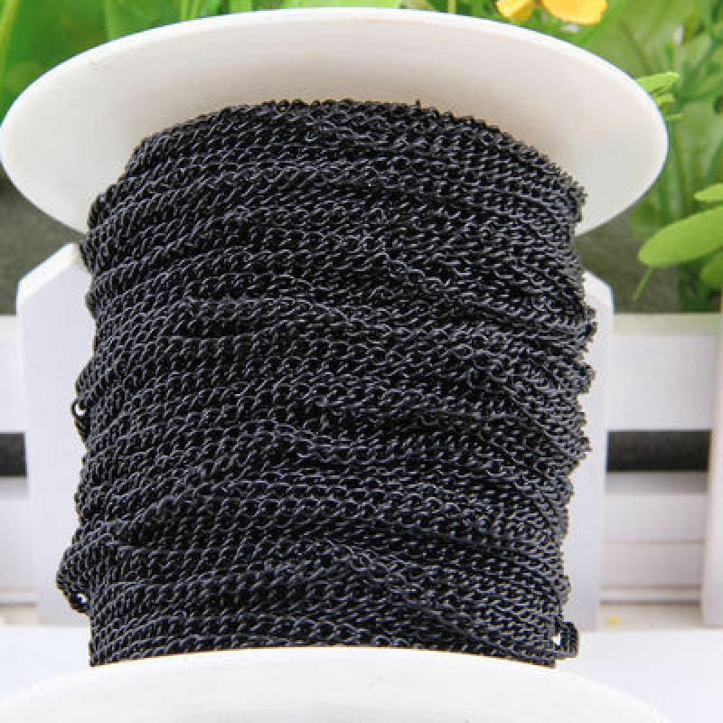 5M O Shape Iron Jewelry Making Chain For DIY Necklace Bracelet 2mm/3mm
