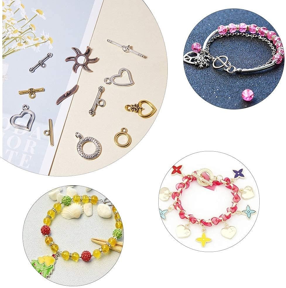 Easy-to-Use 100 Sets Mixed Style Toggle Clasps for Creative Jewelry Projects