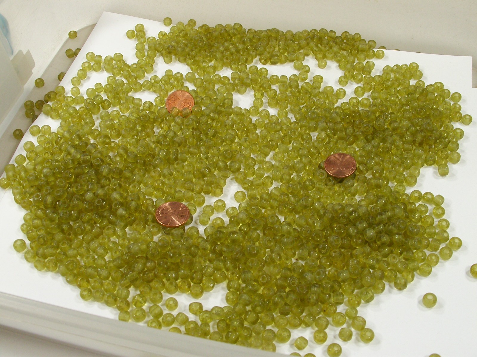 2 Pounds (5mm x 6mm) Yellow Handmade Glass Beads Wholesale Bulk (GHP-3) ⭐