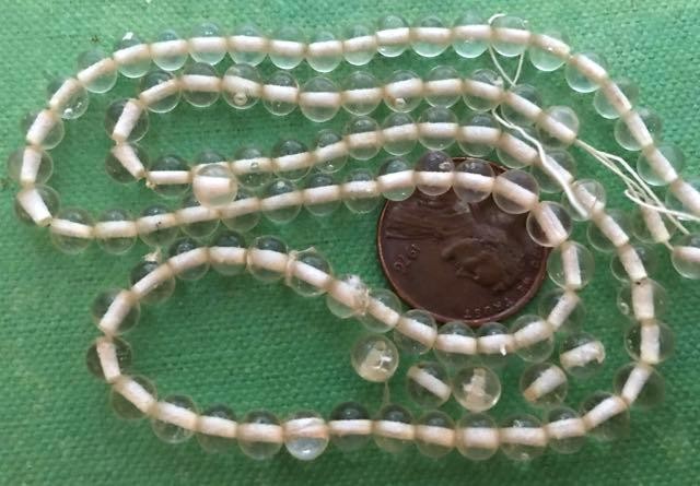 Vintage 5mm Near Round Clear Glass Beads Japan 100