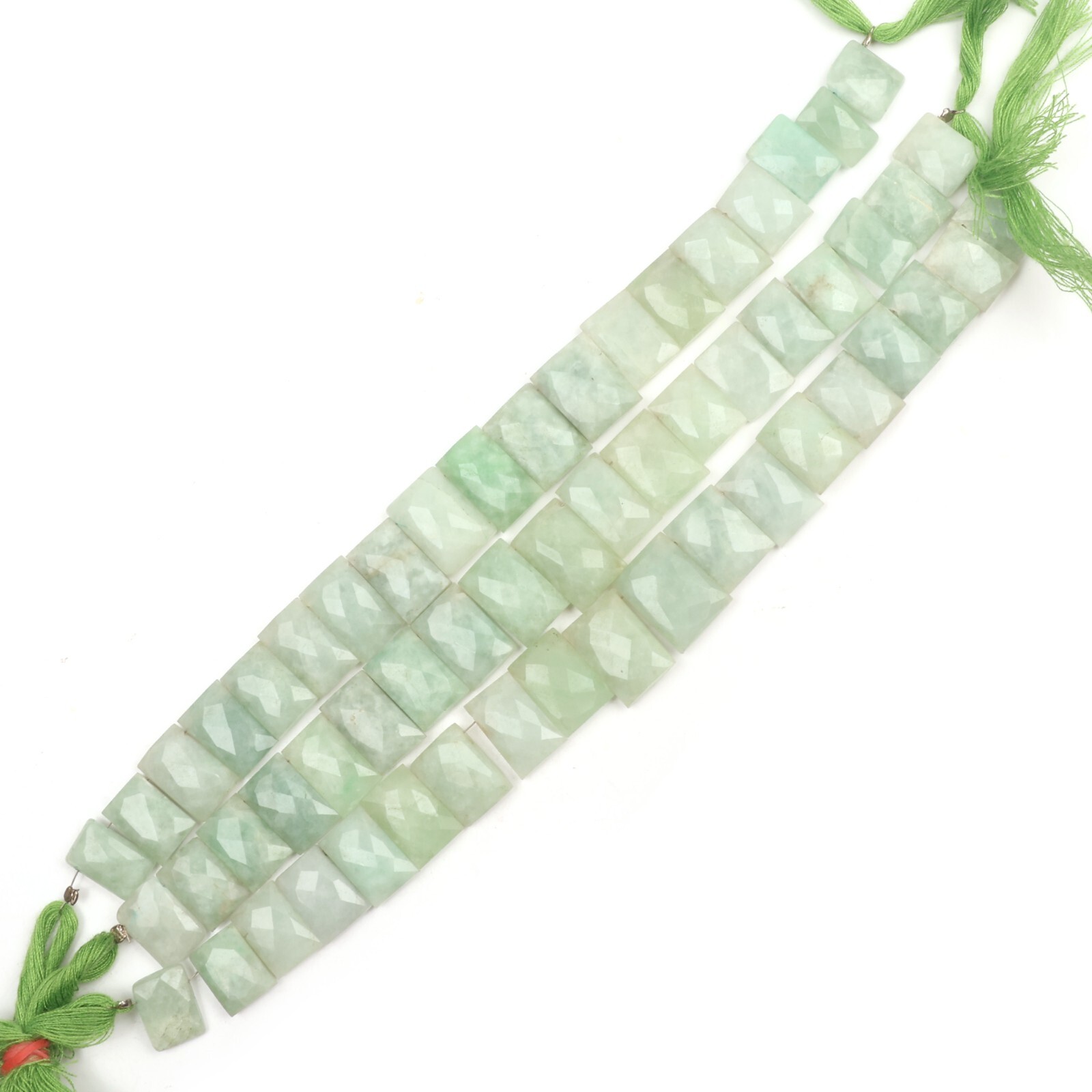 Burmese Jade Beads, Gemstone Beads, 8 Inch 8X11-11X15 mm Beads, Faceted Beads,
