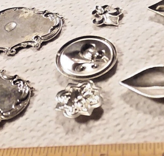 Jewelry Findings:8PCS Heavy Classic Silver Tone Findings 02-01-2025