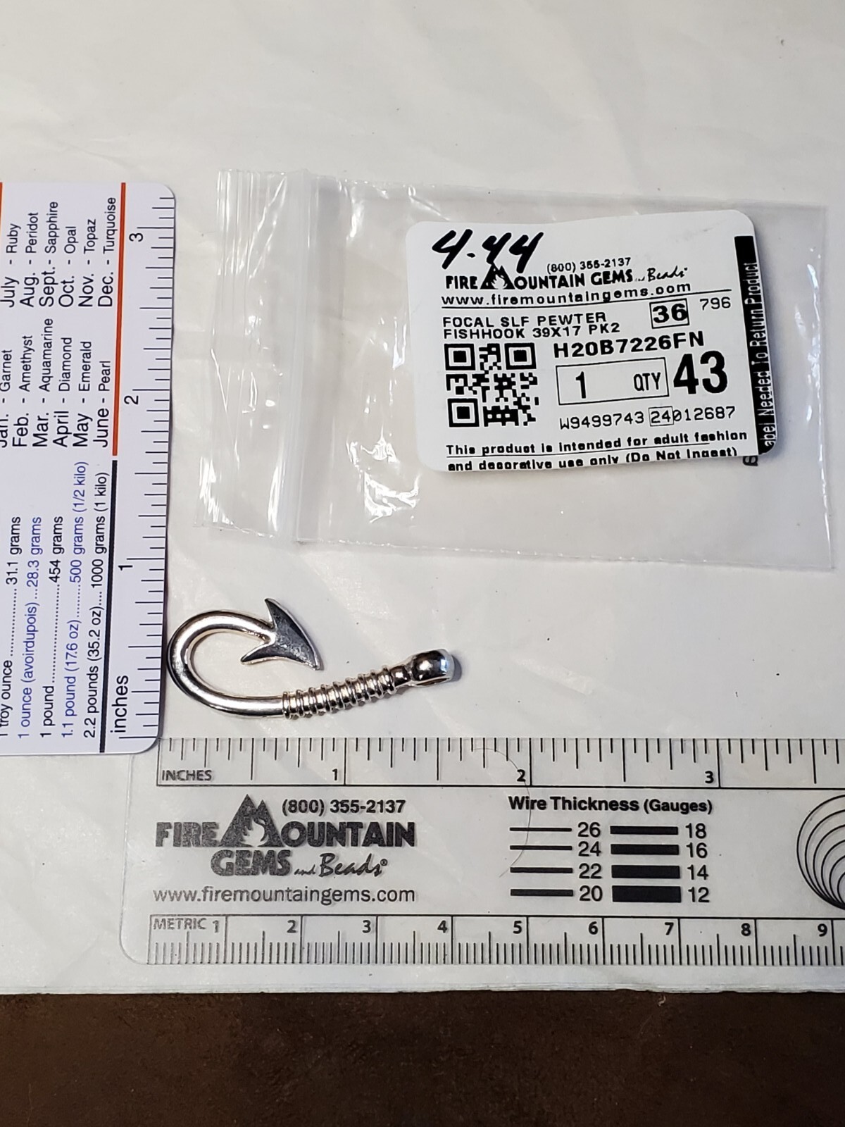 Fire Mountain Gems&Breads Fish Themed Charms Lot Of 6 Types 43 Pieces