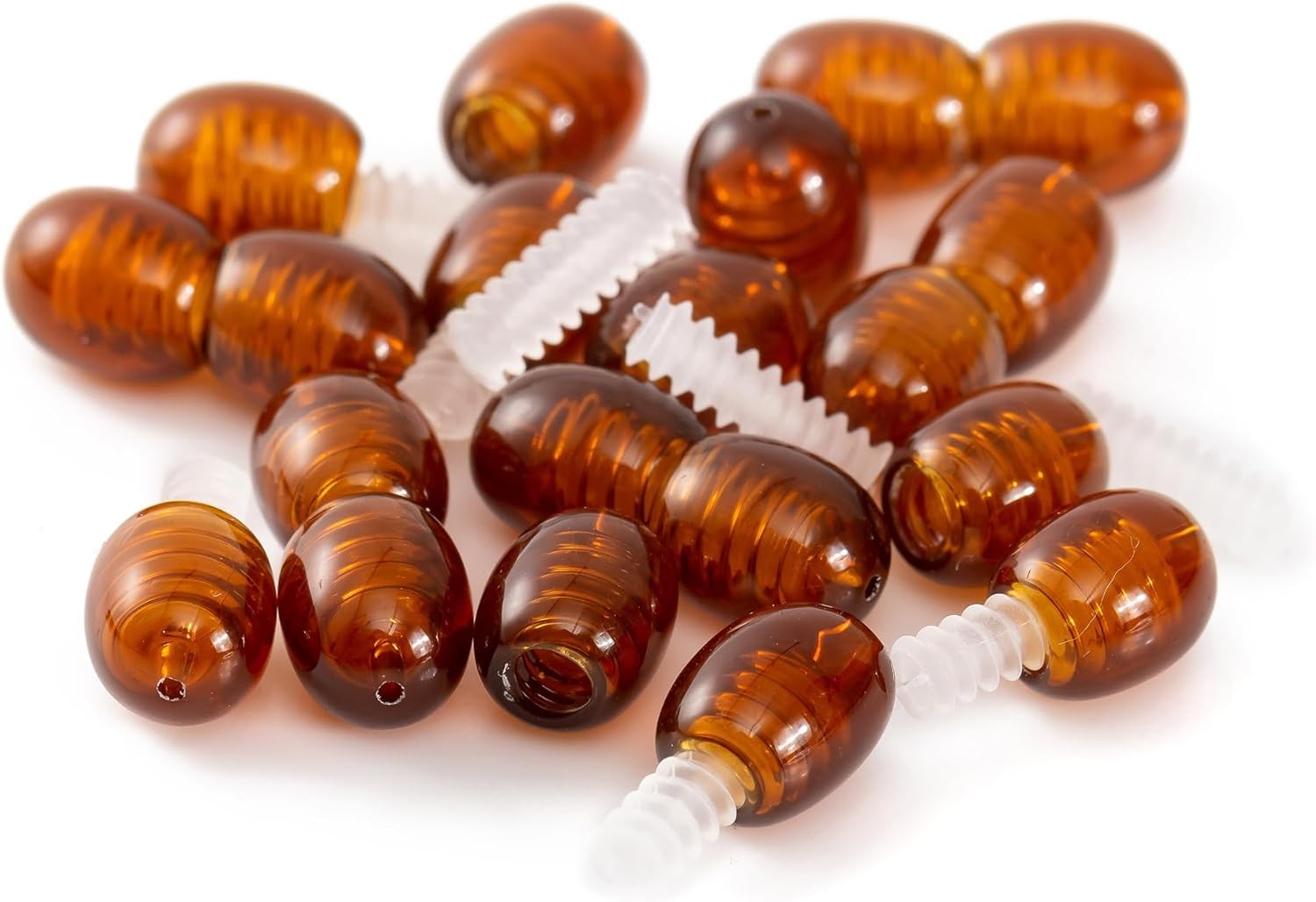 Plastic Screw Clasps for Jewelry Making(10 pcs) – Cognac