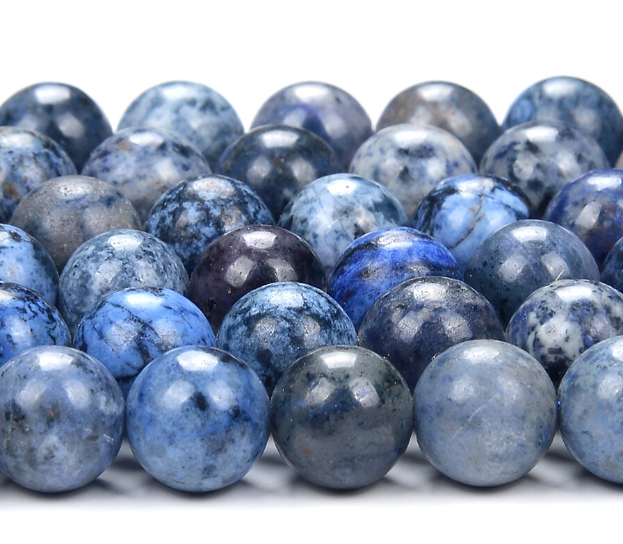 8MM South Africa Blue Dumortierite Gemstone Round Loose Beads (D415)