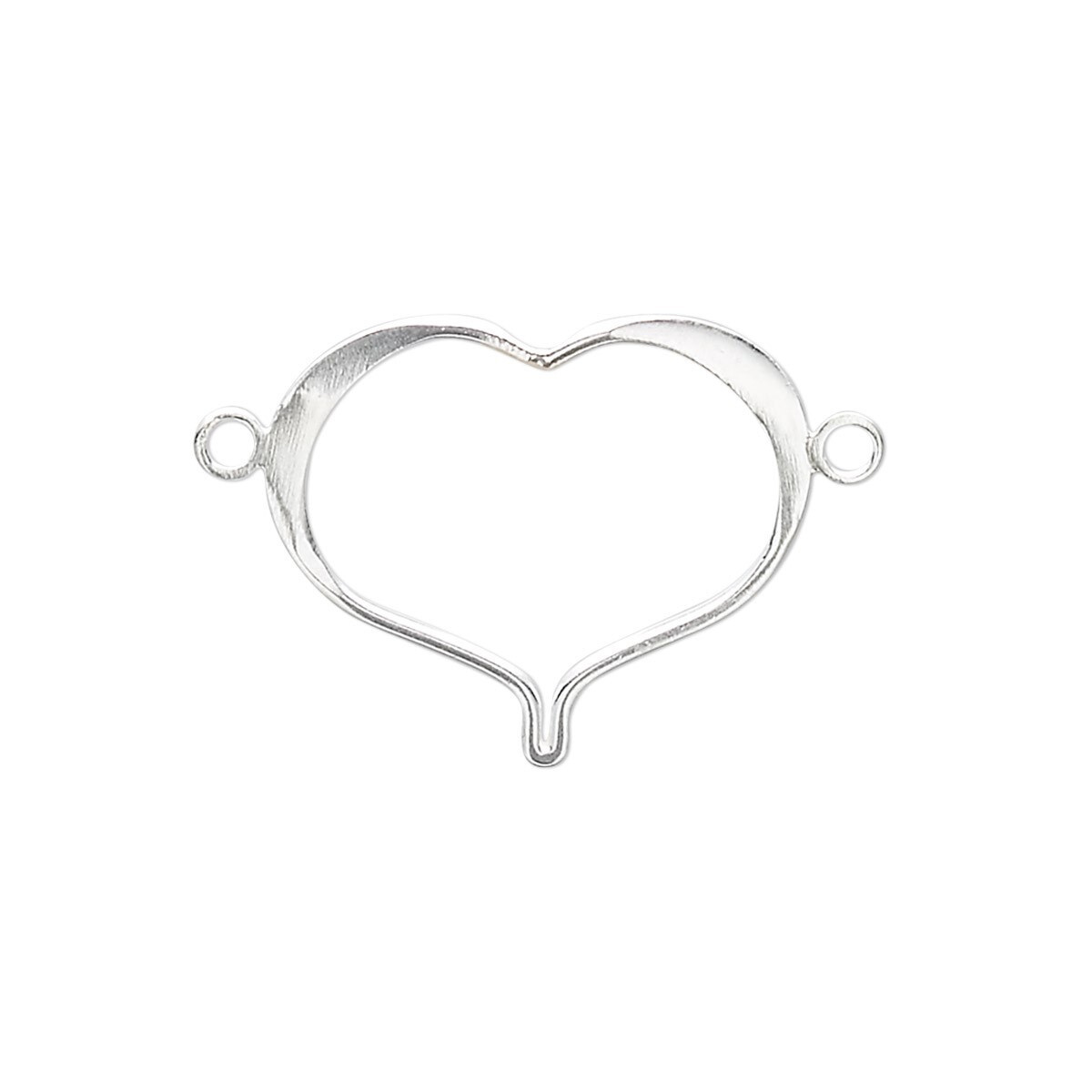 2 Fine Sterling Silver 22x18mm Open Heart Link Connectors *