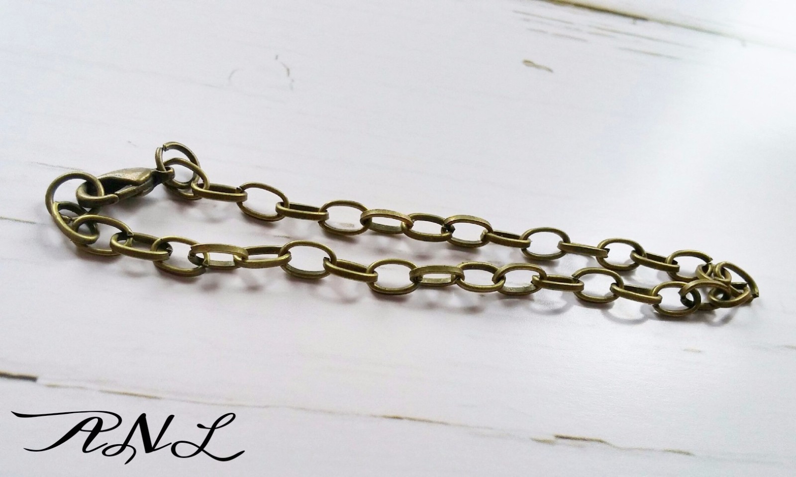 Charm Bracelet Link Chain Bronze Wholesale Cable Blank Jewelry Supplies